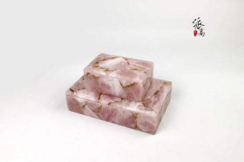 粉水晶（金箔）盒子
