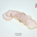 粉水晶不规则杯垫