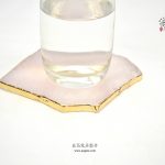 粉水晶不规则杯垫