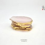 粉水晶不规则杯垫