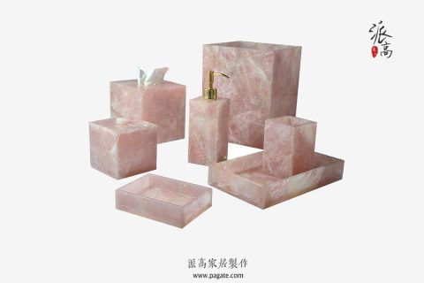 粉水晶卫浴套件